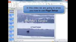 MS Powerpoint 2010: Page Setup