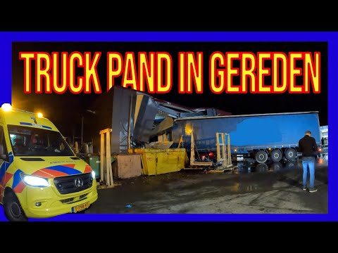 Vrachtwagen pand in gereden - VOLUNTEERS DUTCH FIREFIGHTERS -