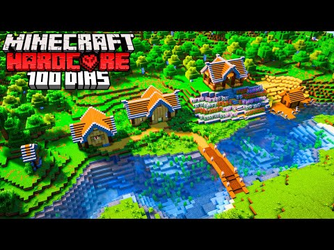SOBREVIVI 100 DIAS EM UM RIO NO MINECRAFT HARDCORE