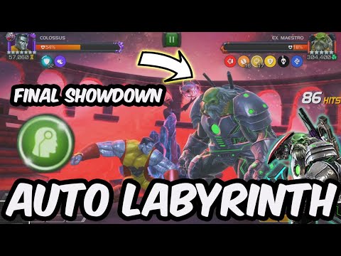 Auto Labyrinth of Legends Completion with 7 Star Colossus - Maestro - Marvel Contest of Champions