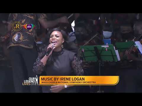 Irene Logan performs at the pre-burial service of the late former president J.J Rawlings