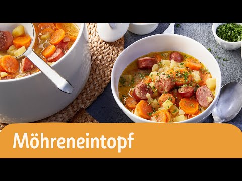 Möhreneintopf mit Kartoffeln & Würstchen – regionale Küche 🥕🍲 | REWE Deine Küche