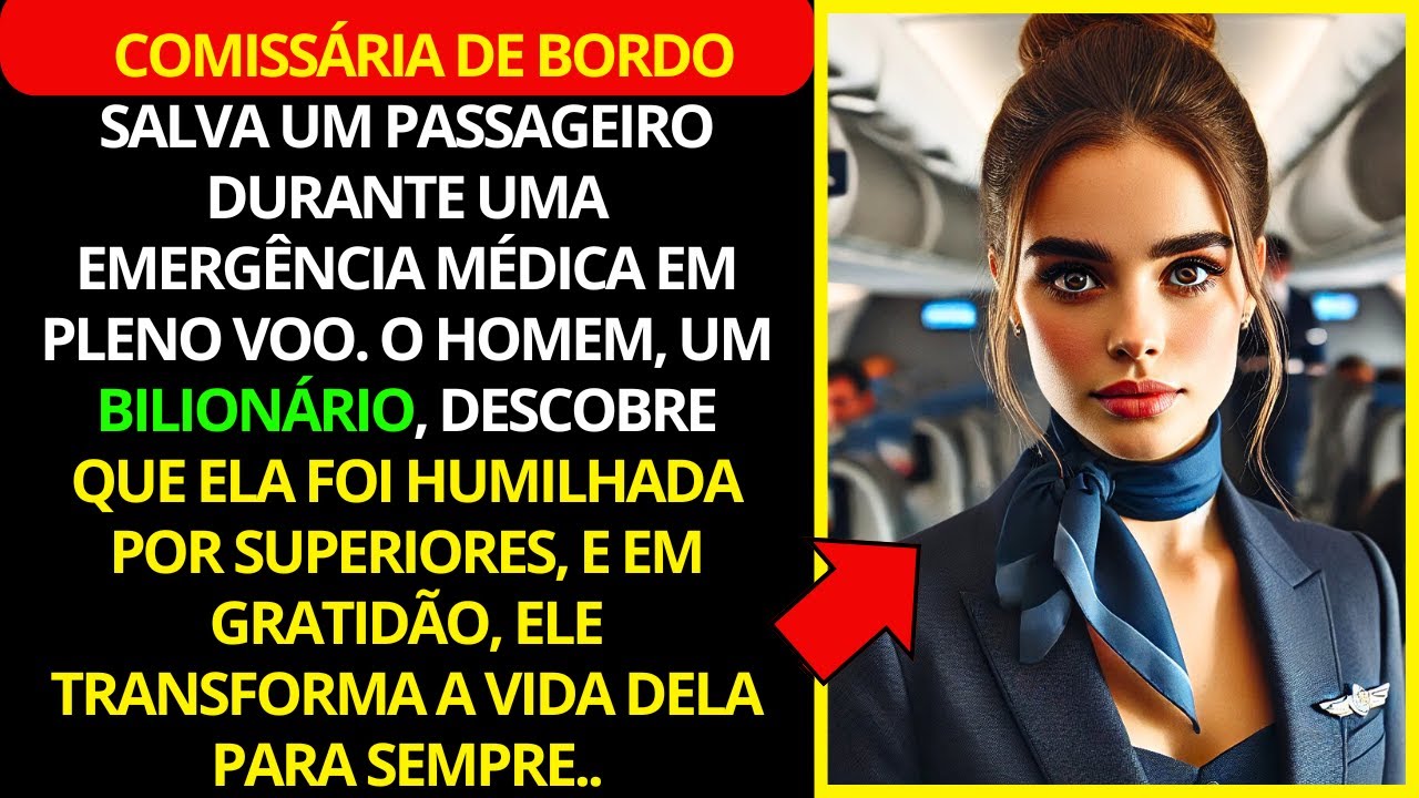 Comissária Salva Bilionário em Voo – O Que Ele Fez Depois Foi Inacreditável