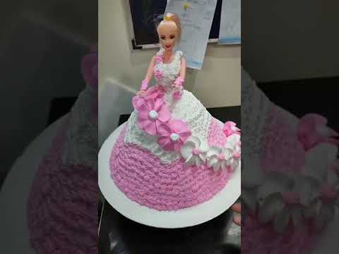 Cutest Princess Barbie Doll Cake 💁🎂 Barbie Doll Cake Tutorials || Homemade Doll Cake Recipe #shorts