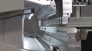 Salvagnini panel bending  how to bend steel door in P2L 2120