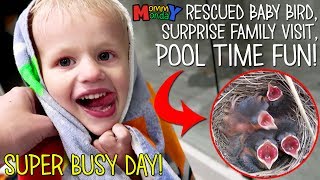 Baby Bird Rescue!!  Surprise Visit &amp; Summer Fun || Mommy Monday