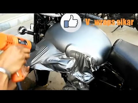 Royal Enfield Gun Metal Grey Vinyl Wrapping | Bullet Modification | Vwraps Sikar Video