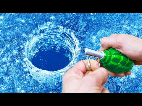 Mind-blowing underwater and under ice firework experiments