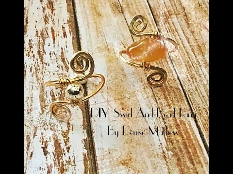 How to Make a DIY Swirl And Bead Ring by Denise Mathew