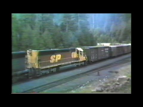828. SOUTHERN PACIFIC SP 7420 SPSF MERGER at Wicopee Oregon on August 2 1986 with 5 freight engine