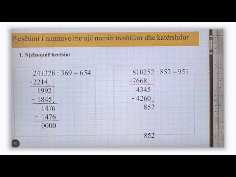 5 02 115 - Java 24 - Matematikë - pjesëtimi i numrave me një numër treshifror dhe katërshifror