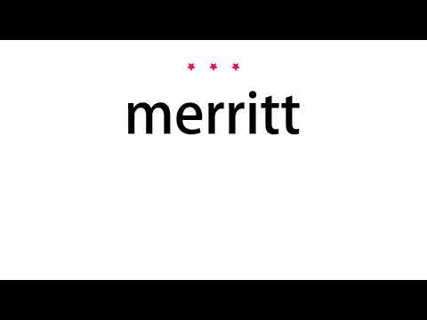 How to pronounce merritt - Vocab Today