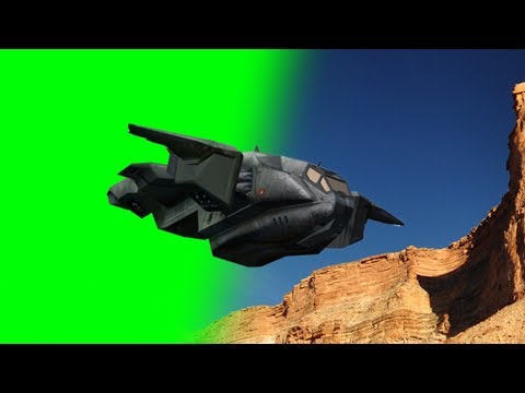 Halo Pelican fly by green screen - free use