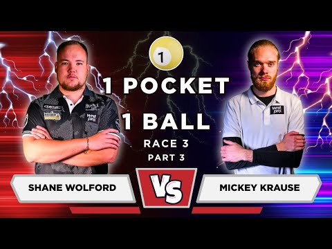 Mickey Krause (The Viking) vs Shane Wolford | 1 Ball 1 Pocket | Race to 3 | Part 3