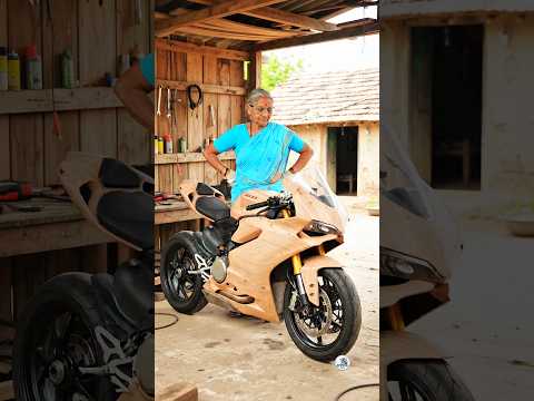 She Built a Real BIKE From Wood 😱🔥...#shorts #woodworking #millionviews #aivideo