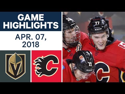 NHL Game Highlights | Golden Knights vs. Flames - Apr. 07, 2018