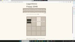 Logarithmic Flappy 2048 - 1.4965776766268446sD score