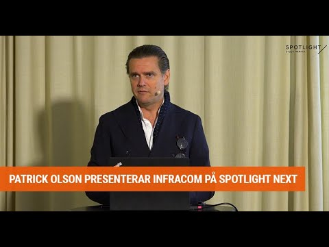 Patrick Olson presenterar InfraCom på Spotlight Next