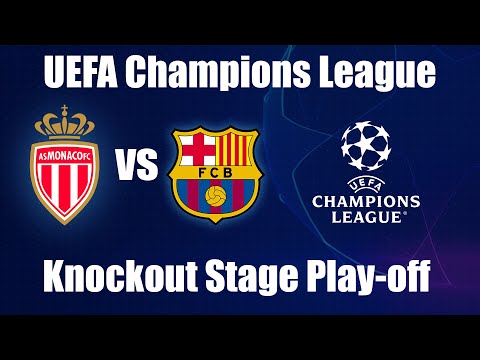 AS Monaco vs FC Barcelona  - Knockout Stage Play-off | UEFA Champions League PES 2025 Gameplay