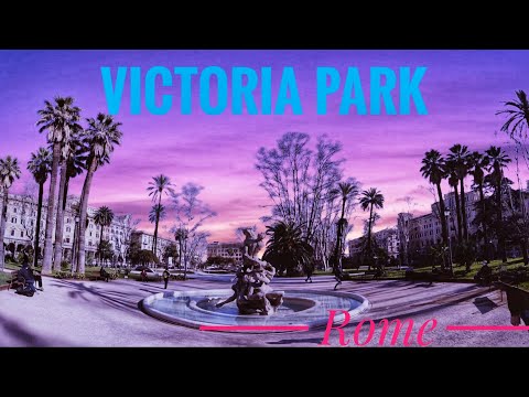 ROMA, ITÁLIA. VICTORIA PARK, GIARDINI NICOLA CALIPARY, PIAZZA VITTRIO EMANUELE