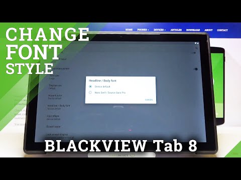 Font Settings in BLACKVIEW Tab 8 - Change Font Style