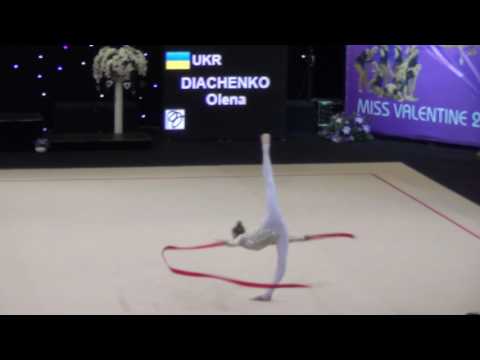 Olena Diachenko UKR ribbon final Miss Valentine 2017