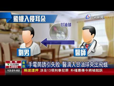 1公分飛蛾衝入耳動彈不得 男就醫求援