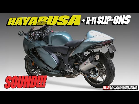 2025 Suzuki Hayabusa stock vs. Yoshimura R-11sq slip-ons