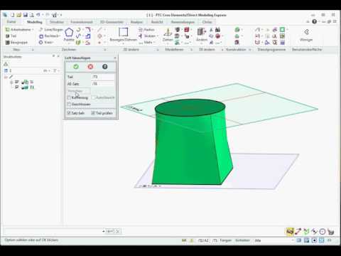 PTC Creo Elements Direct Modeling Express | rund auf eckig