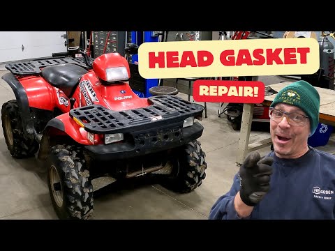 Polaris Sportsman head gasket replacement, valve lapping and cylinder honing!  2003 sportsman 400