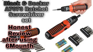 Black & Decker A7073 Ratchet screwdriver set unboxing and Review//6v electric screwdriver unboxing