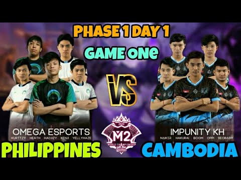 Omega Esports vs Impunity Kh [GAME 1] 🔴M2 GROUP STAGE PHASE 1 DAY 1 | ~MLBB World Championship 2020