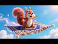 Flying Carpet Squirrel ️ Fun Adventure Song Magical Kids Story For Toddlers
