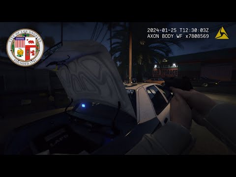 [NO COMMENTARY] 8K GTA V LSPDFR - PANIC BUTTON PRESSED, OFFICER SHOT & STOLEN CAR CHASE!