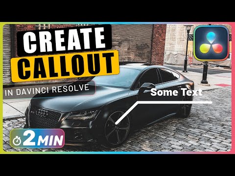 How to Create Simple CALLOUT with Fusion in Davinci Resolve