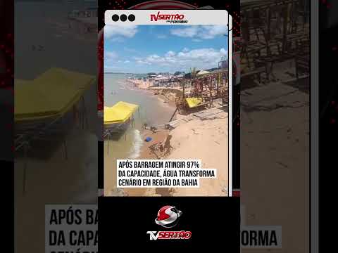 Rio São Francisco avança e submerge barracas nas Dunas do Velho Chico em Casa Nova