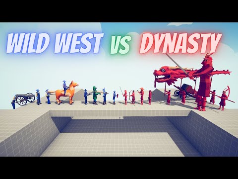 WILD WEST TEAM vs DYNASTY TEAM - Totally Accurate Battle Simulator - TABS