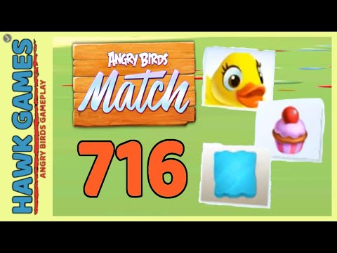 Angry Birds Match ⭐ Level 716 Super Hard - Walkthrough, No Boosters