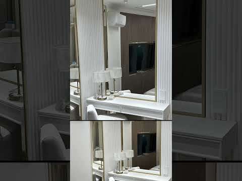 Реализованная спальня с элементами 3D панелей и трековым освещением встроенным в гипсокартон.