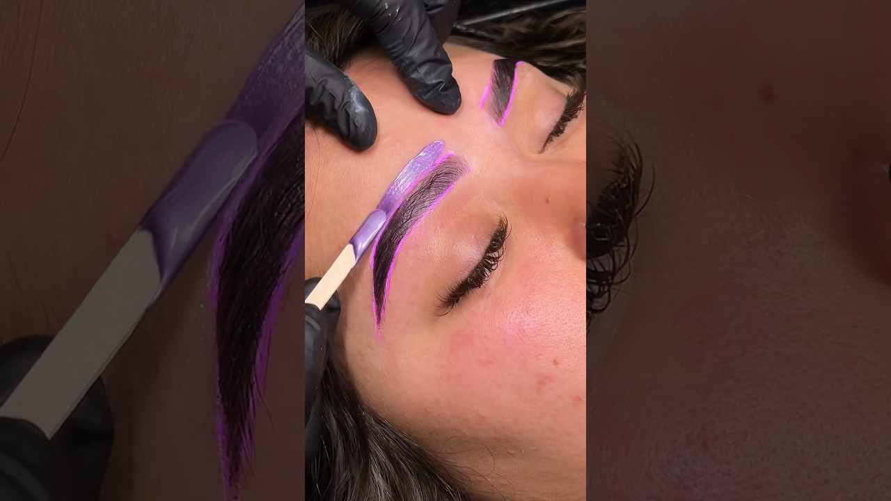 Brow Lamination, wax and stain 💖 #browlamination #browlaminationtutorial #browwax