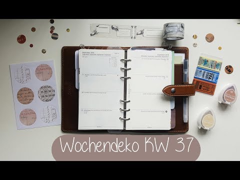 Filofax Wochendeko KW 37