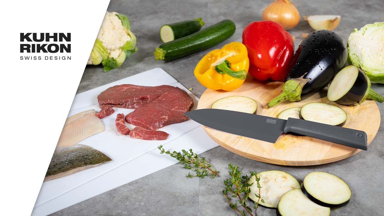 Kuhn Rikon Coltello Santoku COLORI+ Grigio Kuhn Rikon Coltello Santoku COLORI+ Grigio
