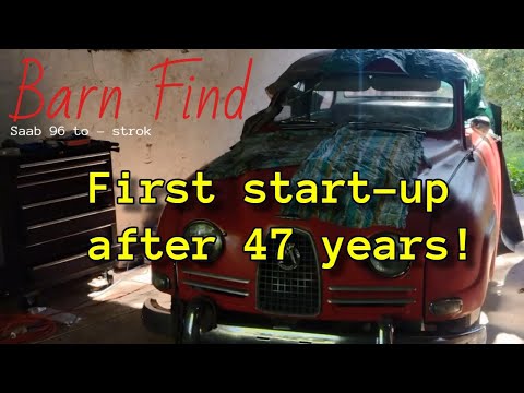 BARN FIND SAAB 96 TWO STROKE AND FIRST START AFTER 47 YEARS.