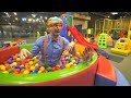 Blippi Learns At The Indoor Playground Educational Videos For Toddlers
