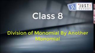 Factorization: Division of a Monomial by Another Monomial