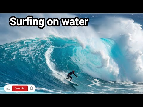 Tourists surfing on the water at the seabeach | Beautiful Waves surfing views | Amazing surfing 