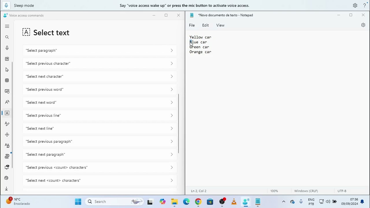 Acessibilidade Windows: Trabalhando com Textos