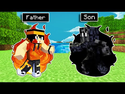 BreyxTv Minecraft - Playing  with REAL-LIFE SON as ELEMENTAL in Minecraft PE