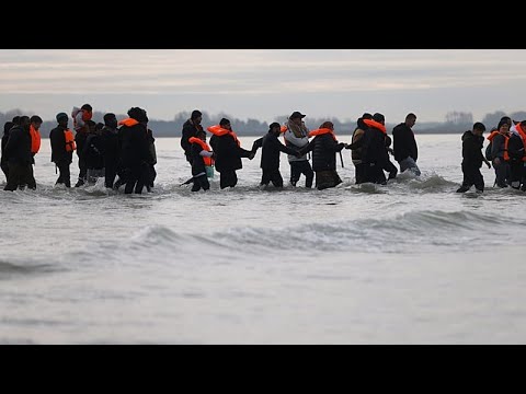 Video Thumbnail: France: Over 250 migrants cross Channel to England as calm seas return