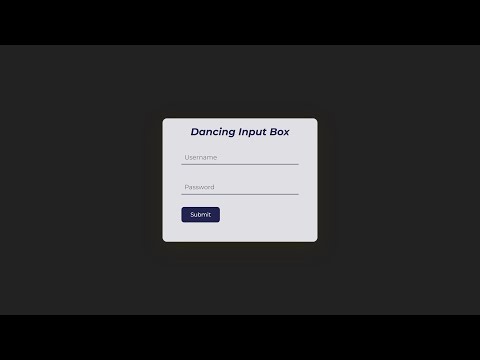 Animated Dancing Submit Button Build Using Html Css Javascript